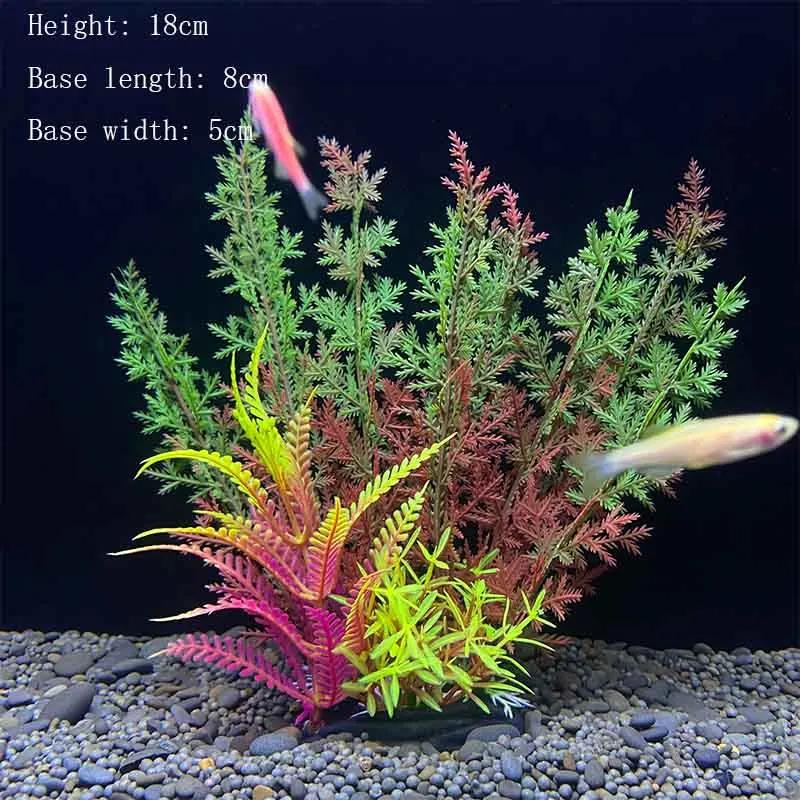 Künstliche Unterwasser-Pflanzen aus Kunststoff für Aquarien, Aquarien, gefälschte Sträucher, grünes Wasser, Gras, Betrachtungssimulation, Dekoration