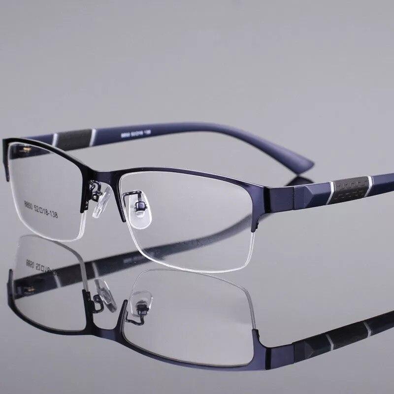 Lunettes de lecture en métal Anti-lumière bleue, pour hypermétropie, pour hommes d'affaires, dioptrie 0 + 1.0 + 1.5 + 2.0 + 2.5 + 3.0 + 3.5 + 4.0