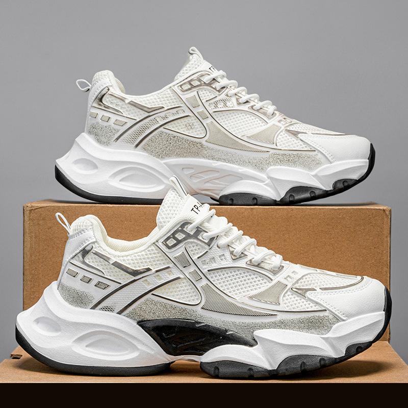Dad-Schuhe Mesh atmungsaktive Sneaker Plateau-Erhöhung Retro lässig Laufen