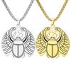 Collana Uomo Scarabeo Egiziano Occhio di Horus Mitologia Antica Protezione Spirituale Benedizione Amuleto Gioielli in Acciaio Inossidabile