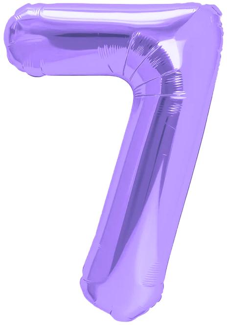 Foil Balloon Number 7 Purple 100cm