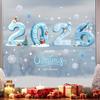 2026 Christmas Window Stickers Xmas Wall Sticker Decals Kid Room Wall Merry Christmas Decorations for Home 2025 New Year Sticker