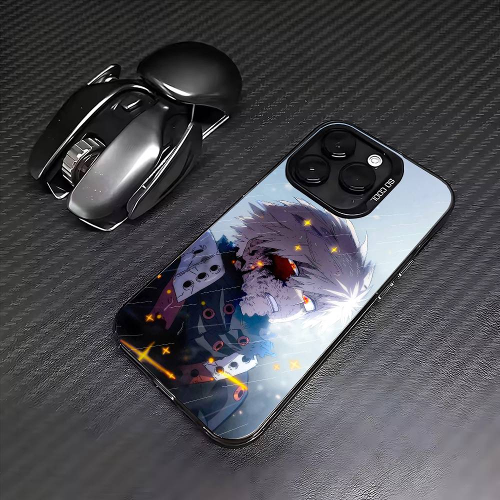Bakugo A-Anime K-Katsuki Phone Case For iPhone 17,16,15,14,13,12,11 Plus,Pro Max,Colored Silver Phone Case