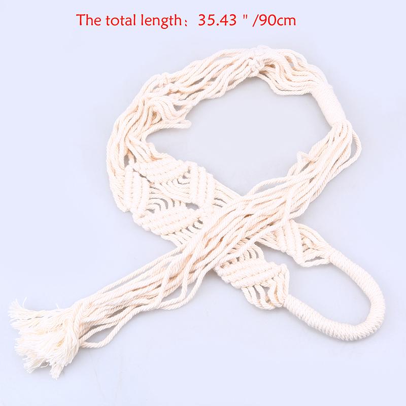 Makramee-Hängekorbhalter, Pflanzenhänger, handgefertigter Topflappen, Juteseil, geflochtenes Bastel-Blumentöpfe, Gartendekoration