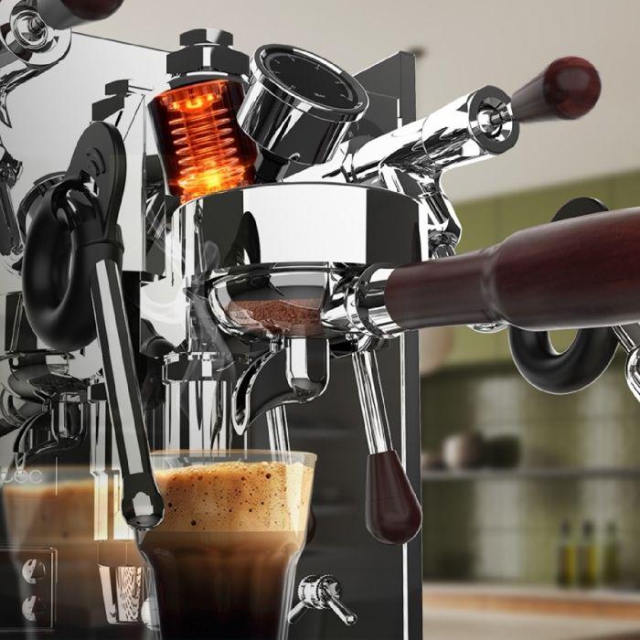 Machine à café expresso - Baristeo - Iconic - 15 bars - Compatible café moulu - Design élégant
