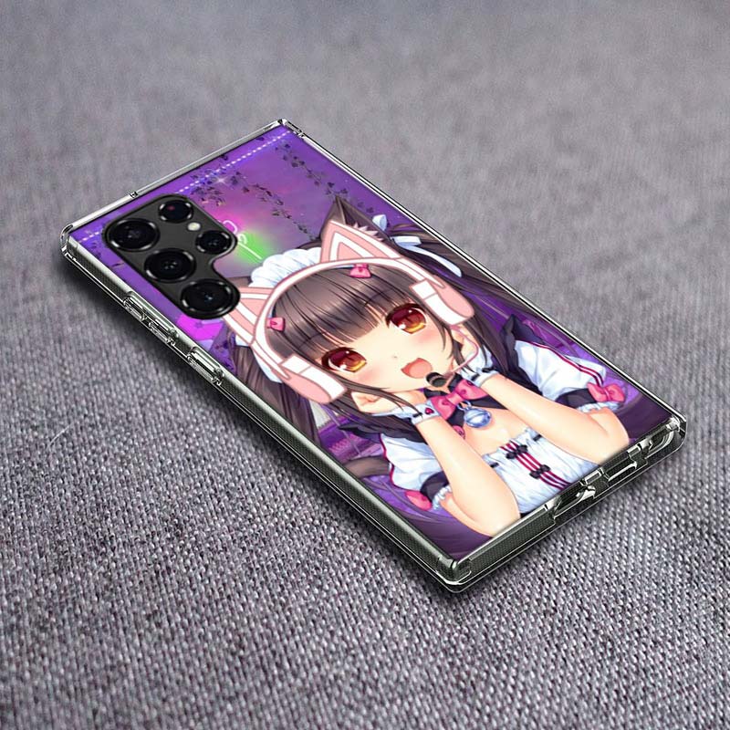 Chocola Nekopara Phone Case For Samsung Galaxy S24 S23 S21 S20 FE S22 S26 Ultra S25 Edge S10 Plus Cover Clear TPU Capa Shell Coq