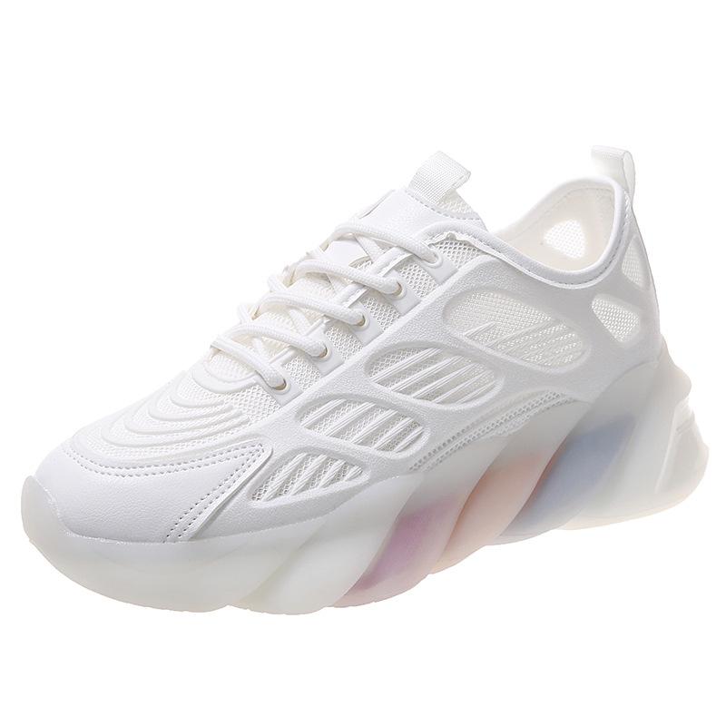 

Summer shoes women s new summer spring and autumn mesh breathable shoes have higher thick soles 35 білий