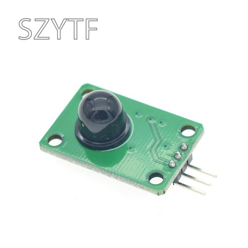 D203S PIR Sensor Element Pyroelectric Infrared Detector with 011050 Black Fresnel Lens, for Motion Detection, Lighting Control