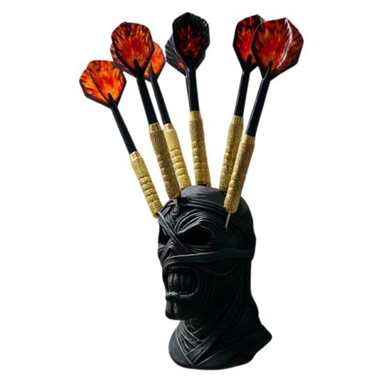 

3D Printed Mummy Dart Holder Holds Up to 6 Dart Space Saving Wall Mount Soft Steel Dart Organizer Stand Storage Rack Dart Accessories чёрный