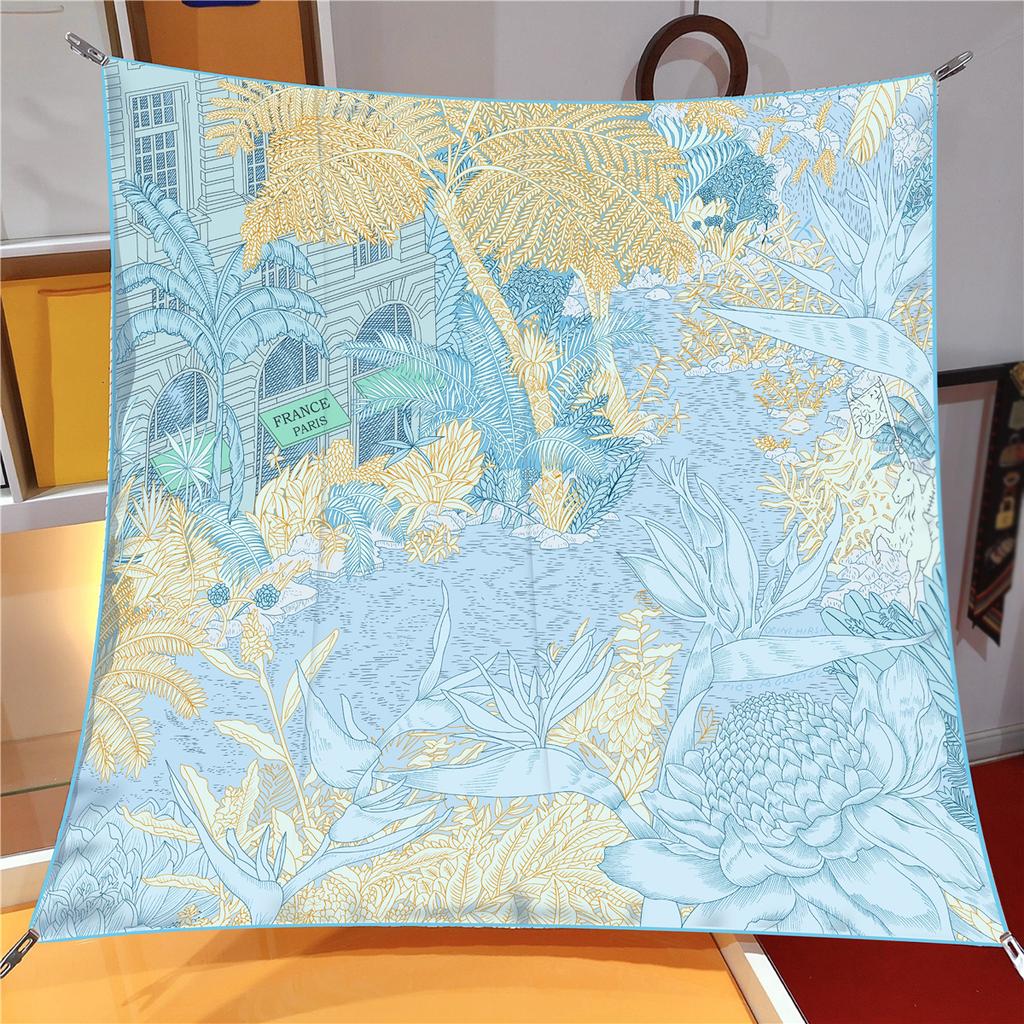 New Summer Air-conditioned Room Warm Square Scarf French Fashion Women's Shawl Gift Fashion Trend Headscarf