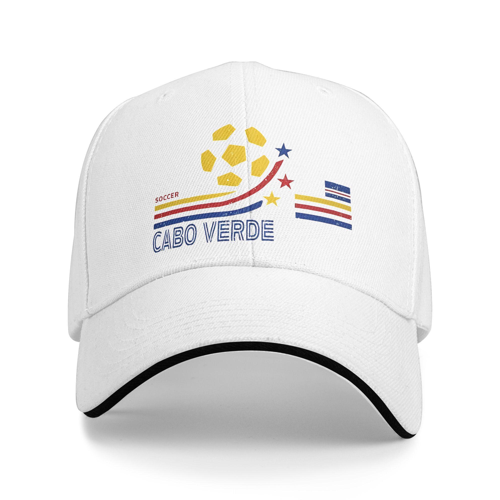 Urban Utility Wear Cape Verde Flag Football Fan 2026 Sandwich Baseball Caps Retro Supporter for Men Women Breathable Sun Cap Travel Gift Hat Adjustable