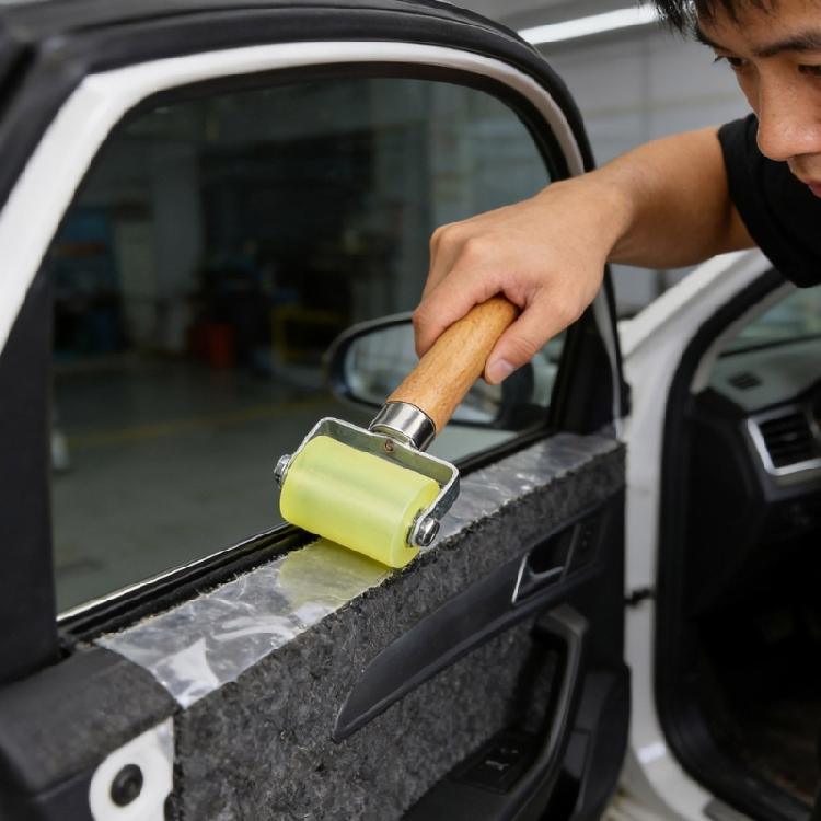 2Pcs Seam Roller Car Sound Deadening Application Rolling Wheel Roller,Heat Abatement Mat Wallpaper Application