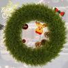 Christmas Kitchen Cabinet Wreaths With Plaid Bow Ribbon Hanging Cabinet Doors Wreaths Decorative For Kitchen Window Outdoor Indoor Holiday Decor