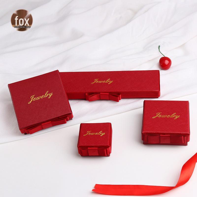 Jewelry Gift Box with Ribbon Bow - Ring, Necklace, Ornament Storage