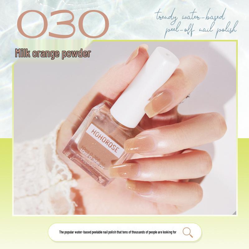 HOHOROSE Quick-Dry Water-Based, Peelable Nail Polish, 10ml, Perfect for Students