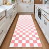 Corridor Carpet Colorful Plaid Carpets Runner Rug Machine Washable Floor Mat Home Decoration Rug for Bedroom Bedside Foot Mats