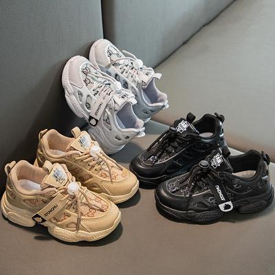Girls' Sports Shoes Spring and Autumn New Children's Korean Version of Casual Shoes Versatile Solid Soft Sole Running Shoes Boys Tide