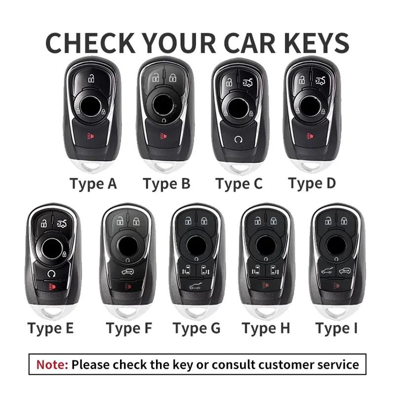 Leather Car Key Case Cover Holder Keychain Shell for Buick Verano Envision Avenir Lacrosse Regal Encore Excelle Enclave Anthem