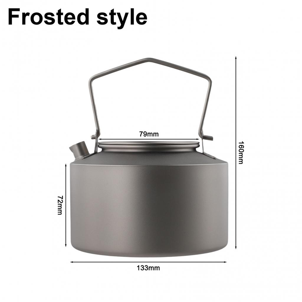 Compact Storage Camping Teapot Ti Kettle Efficient Fuel Use
