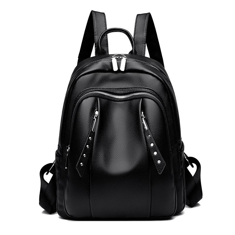 Zipper Backpack Large Capacity Trendy Mommy Women's Bag Lightweight Casual Bag Women's Versatile Commuting Women's Backpack
