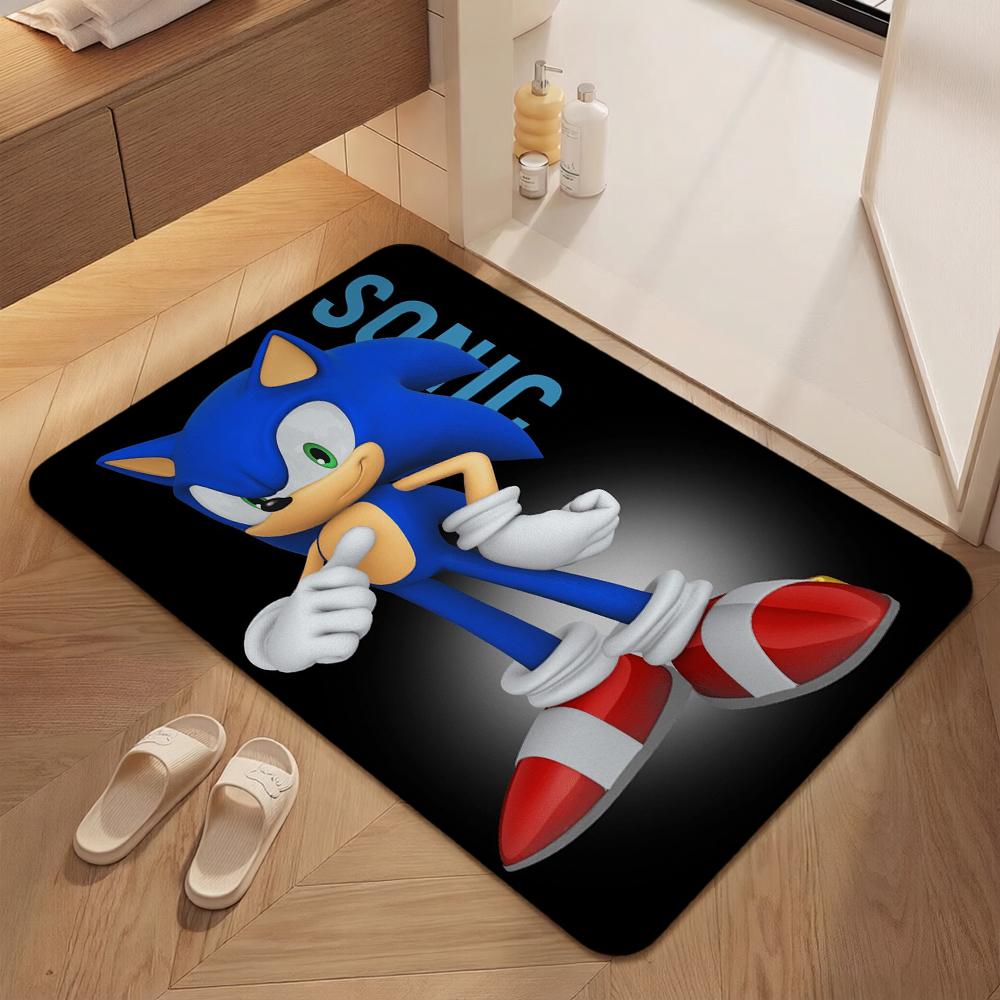 Sonic Hedgehog Carpet Bath Mat Fluffy Rug Soft Foot Mat Under Desk Mat Living Room Rug Pet Friendly