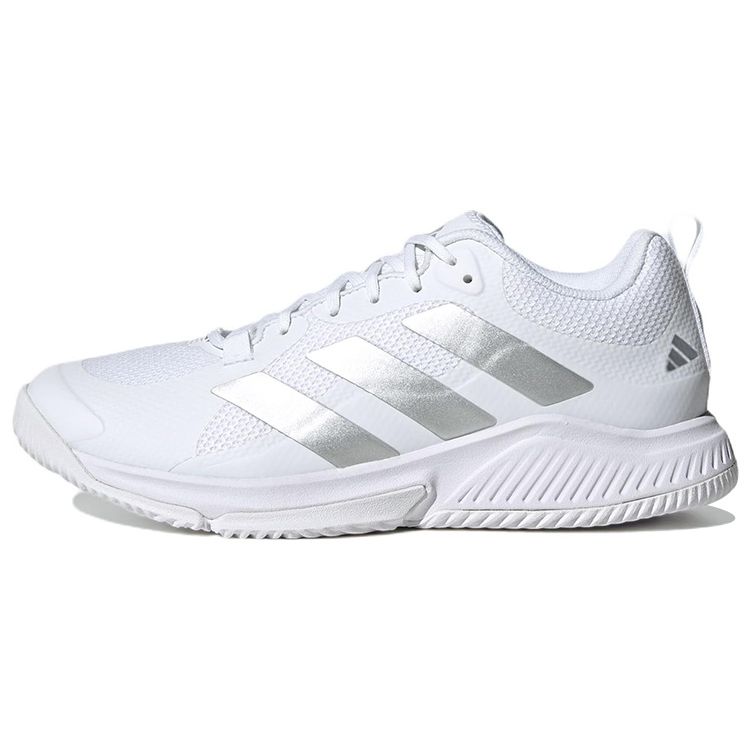 

adidas Court Team Bounce 2.0 White Silver Metallic Women Sneakers Cloud-White Grey-One HR1235