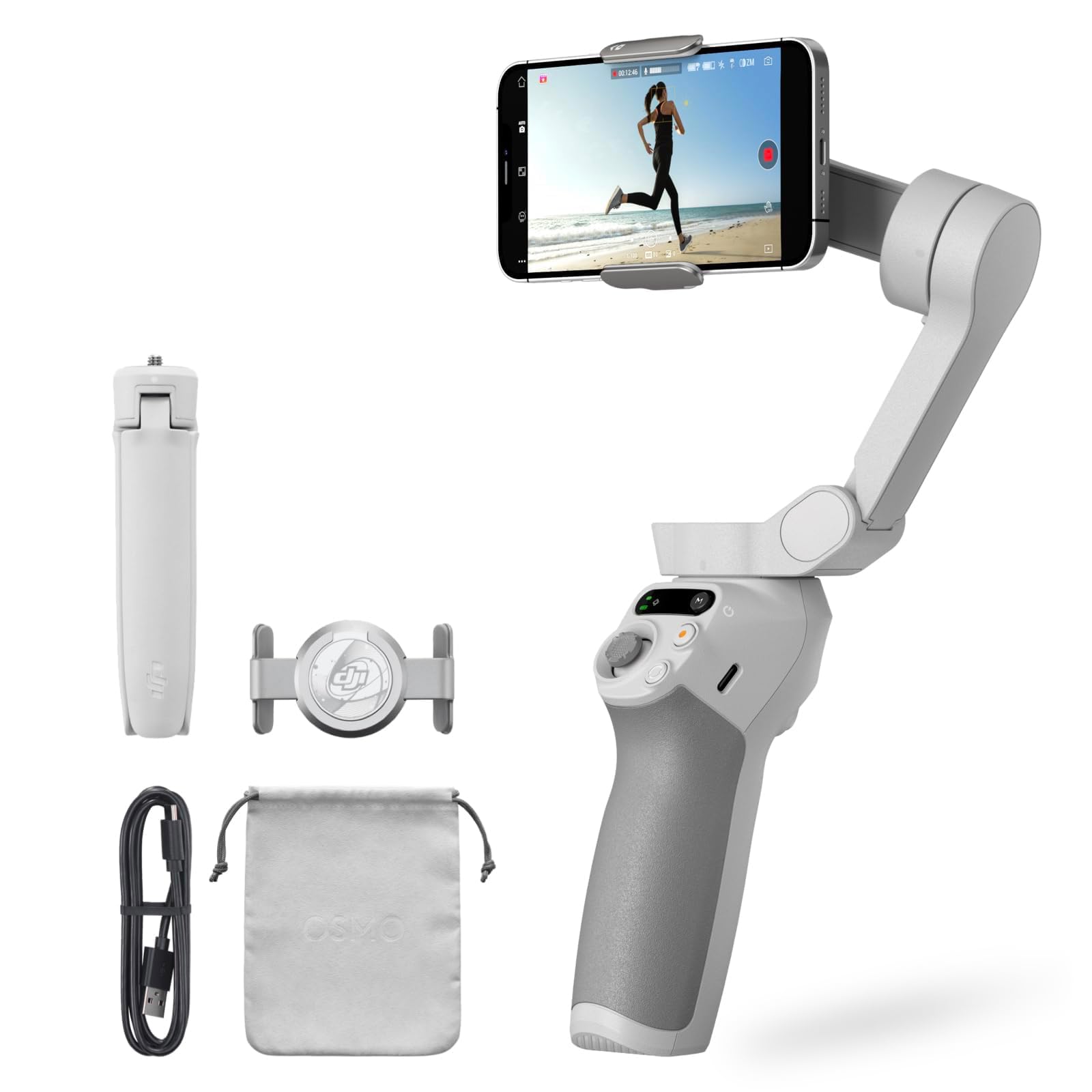 

DJI Osmo Mobile SE Smart Gimbal, 3-axis smartphone gimbal with ShotGuides function, compatible with Android & iPhone, ActiveTrack 6.0, remote control