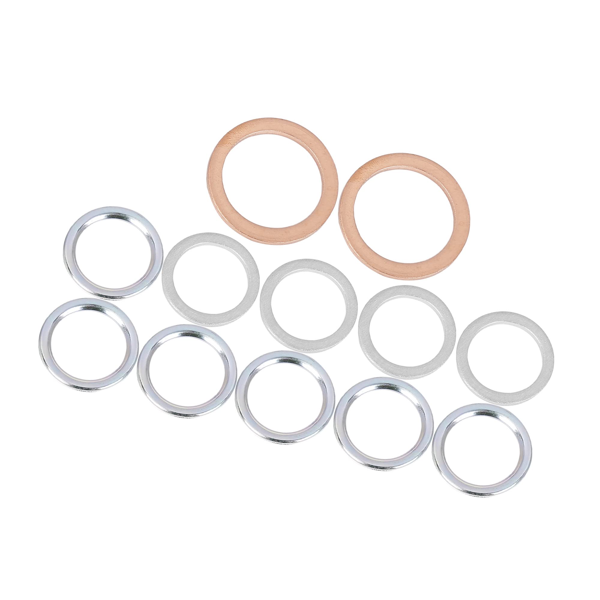 

ACROPIX Прокладка сливной пробки масляного поддона Совместима с Toyota Совместима с Highlander 12 штук Серебристый тон