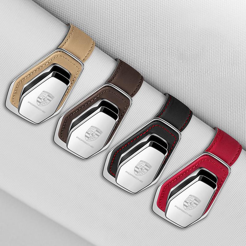 High Quality Car Eyeglass Storage Clip Sun Visor Sunglasses For Porsche 911 Cayenne Carrera-GT 928 Panamera Boxster Macan 918