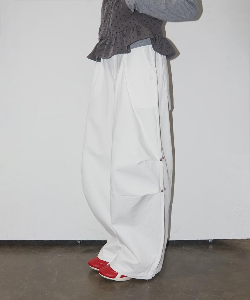 SOME PLACE Basic Snap Button Two-Way Bootcut Wide String Elastic Pants _5 Colors