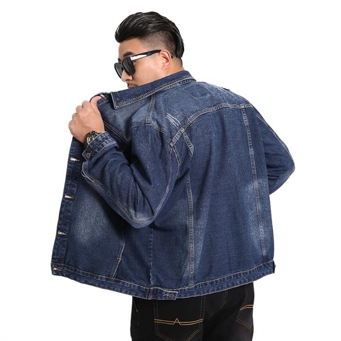Jachetă Denim Retro Workwear Mărimi Mari 7XL pentru Bărbați Stil Lejer Jachetă Denim de Primăvară și Toamnă pentru Bărbați