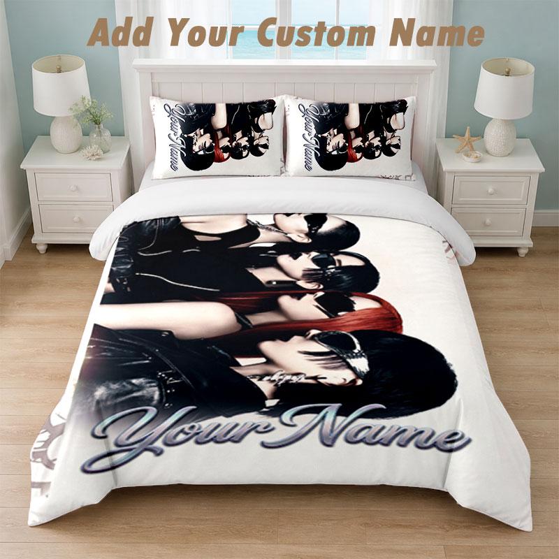Bedding Set 1 Duvet Cover 2 Pillowcases Aespa Print Soft Bed Linen Bedroom Decor
