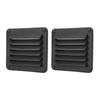 2pcs Air Vent Ventilation Opening Side Exhaust Port Rectangular Ventilation Opening Black