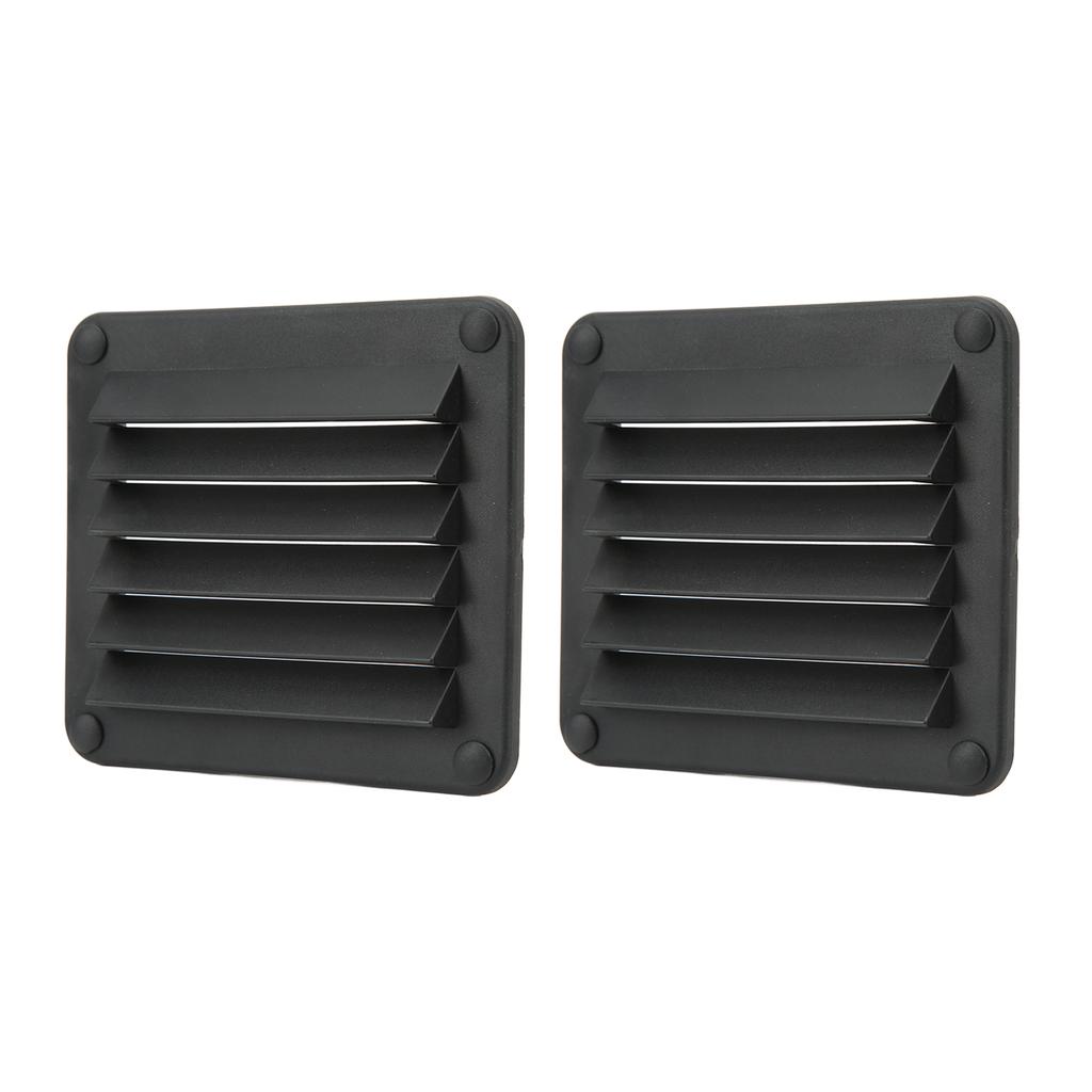 2pcs Air Vent Ventilation Opening Side Exhaust Port Rectangular Ventilation Opening Black