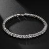 TennisChain Zircon Tennis Bracelet: Unisex 4-5mm European & American Fashion, Hip Hop Style
