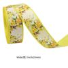 High End Double-sided Printed Floral Print Contrasting Satin Ribbon Handmade Bow Hair Accessory Ribbon Gift