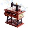 Sewing Machine Vintage Music Box Hand-Crank Decoration Music Box Matte Sewing Machine Ornament for Wedding Party Gathering Home