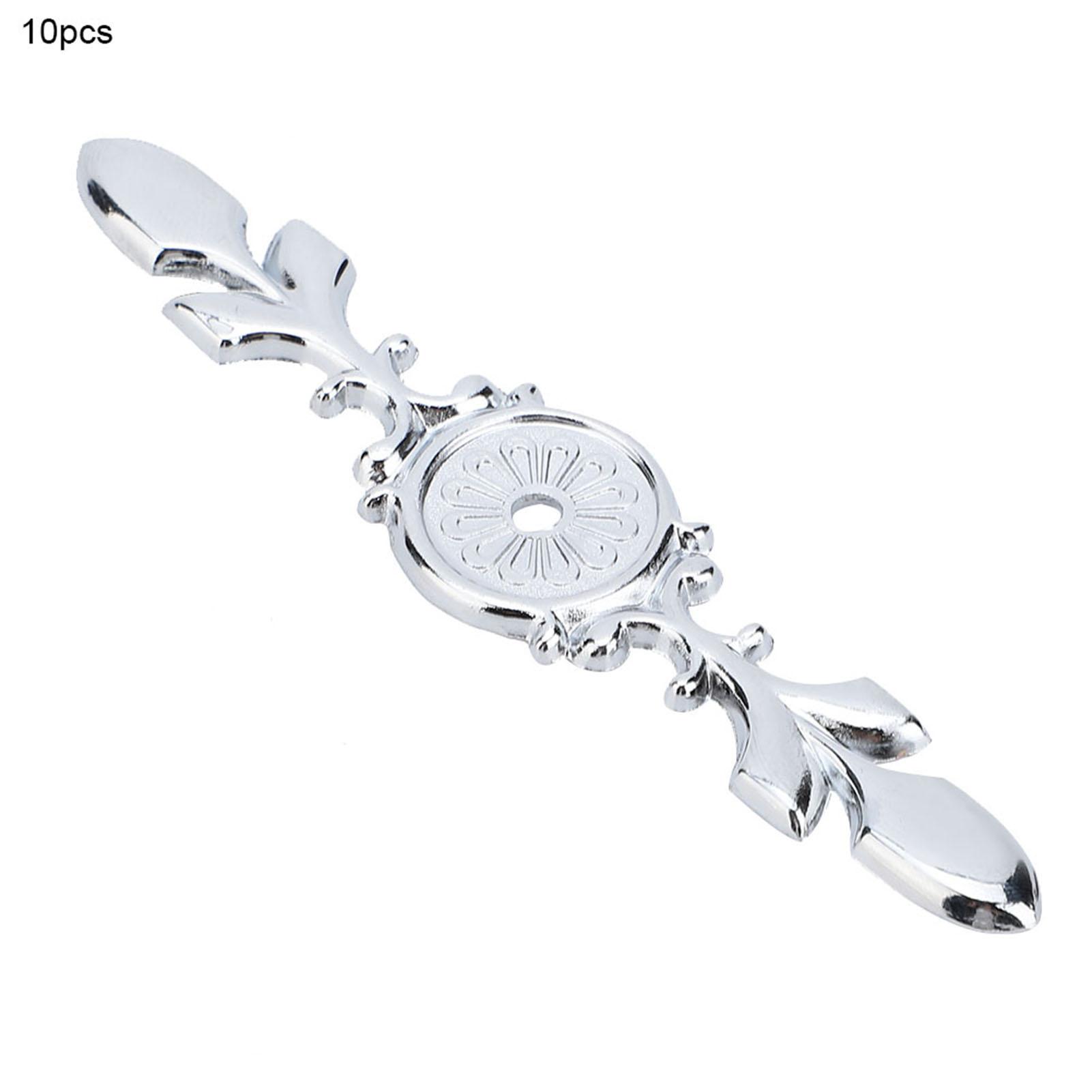 

10pcs Zinc Alloy Cabinet Handle Back Plate Retro Style Single Hole Door Handle Backplates(#3)