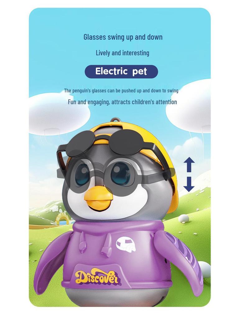 Electric Rocking Penguin Toy with Lights, Music, Singing & Dancing Functions