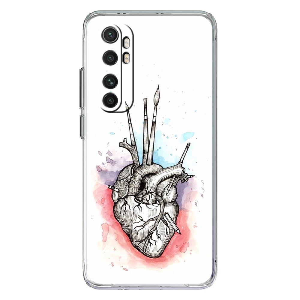 Cardiovascular Model Heart Phone Case For Xiaomi Mi Poco X6 X5 NFC X3 F6 F5 Pro F4 F3 15 14T 14 13T 12T 12 13 Lite 11 Cover