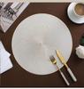 1Pc 38x38cm Round Waterproof Blooming Placemat Insulation Light Luxury Anti Slip Table Mat Home Decoration