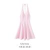 Kaslead New Women Clothes Western Style Wave-Style Wide Hanging Collar Short Dress 4661379