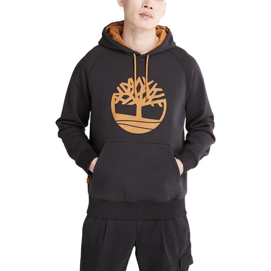 Timberland Fleece Hooded Sweatshirt Men Sweatshirts Black A69WN-001