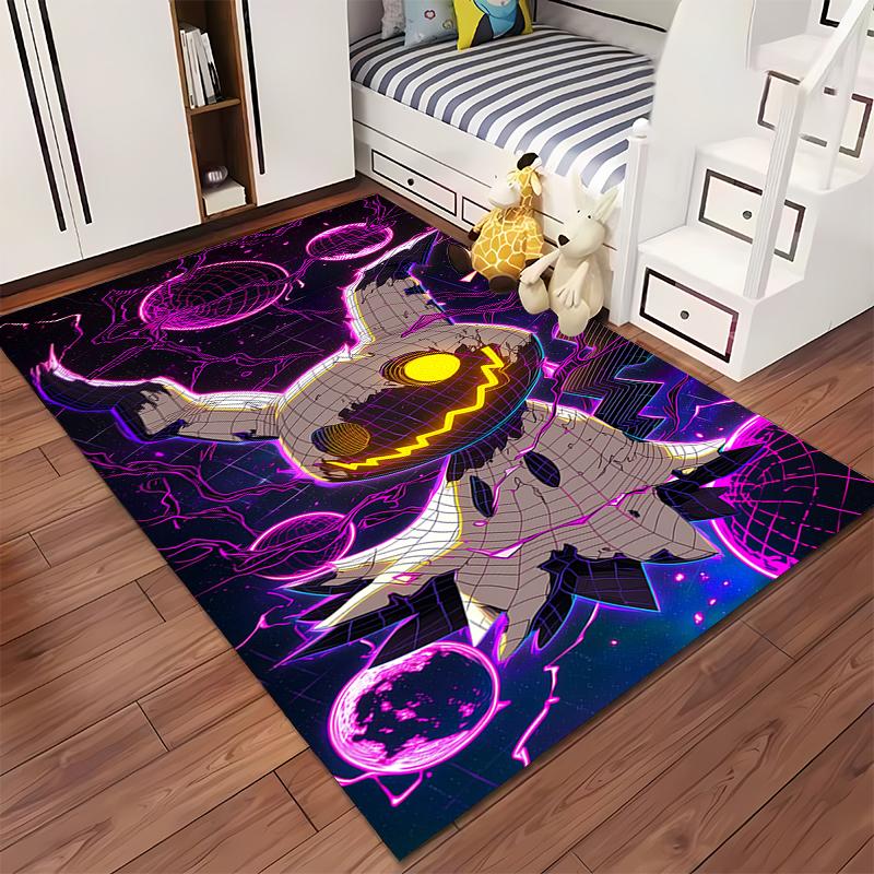 "Cartoon-Inspired Electric Purple and Yellow Themed Character Carpet" Suitable for use as an anti-slip for living room bedroom sofas