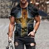 New Hot Sell Men's T-Shirt 3D Vintage Print T Shirts Summer Round Neck Cool Oversize Muscle Streetwear Clothing T Shirt Tops