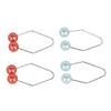 2 Pair Dimple Trainer Piercing Free Easy To Wear Enhanced Smile Dimple Maker Balls Tool for Face Cheek Red + Blue
