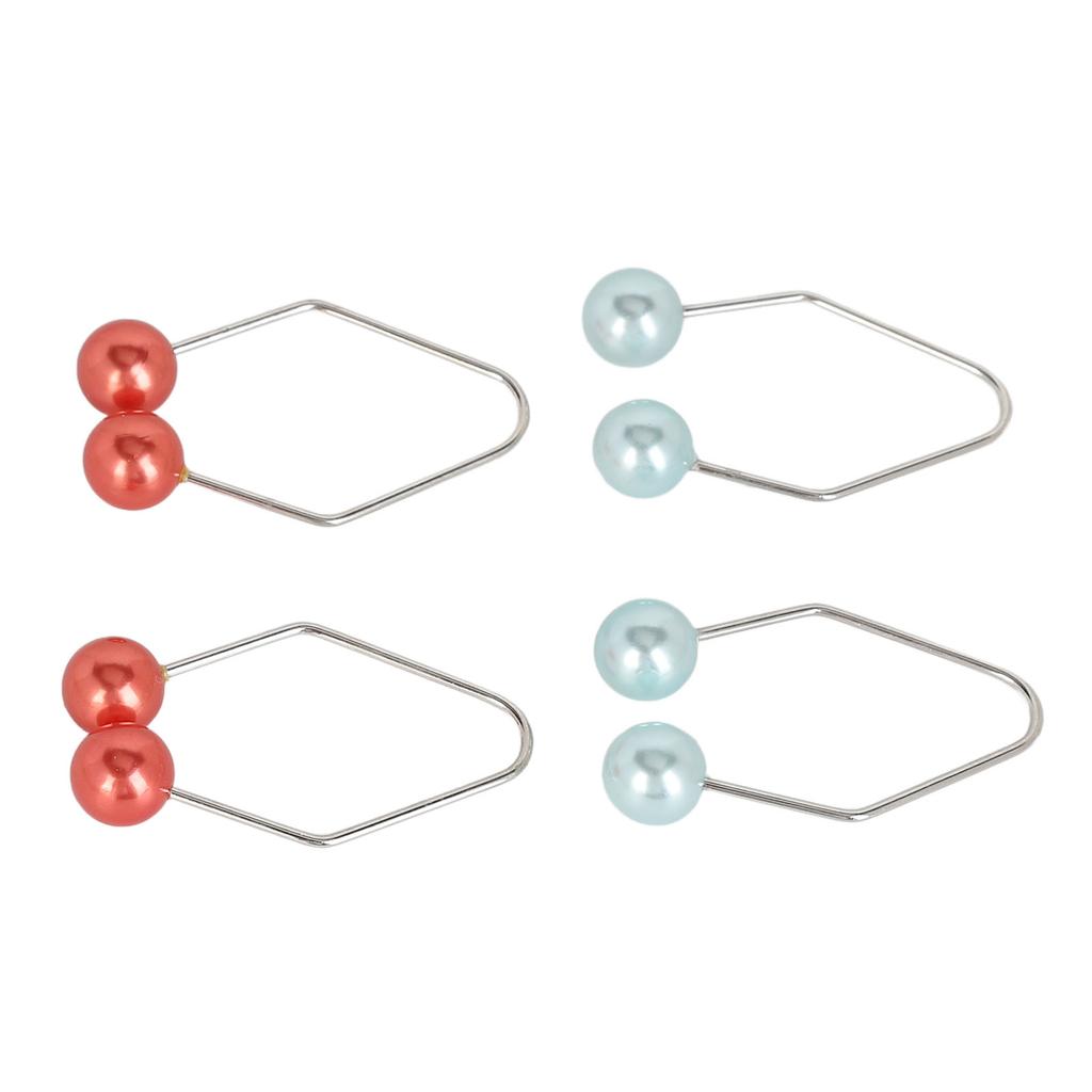 2 Pair Dimple Trainer Piercing Free Easy To Wear Enhanced Smile Dimple Maker Balls Tool for Face Cheek Red + Blue