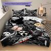 3pcs Horror Characters Duvet Cover Set, 1 Duvet Cover + 2 Pillowcases (No Insert), High-Definition Print, Home & Dorm Set Yy251208048