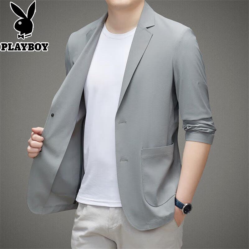 PLAYBOY Men s Ice Silk Lightweight Sun Protection Blazer 185/2XL
