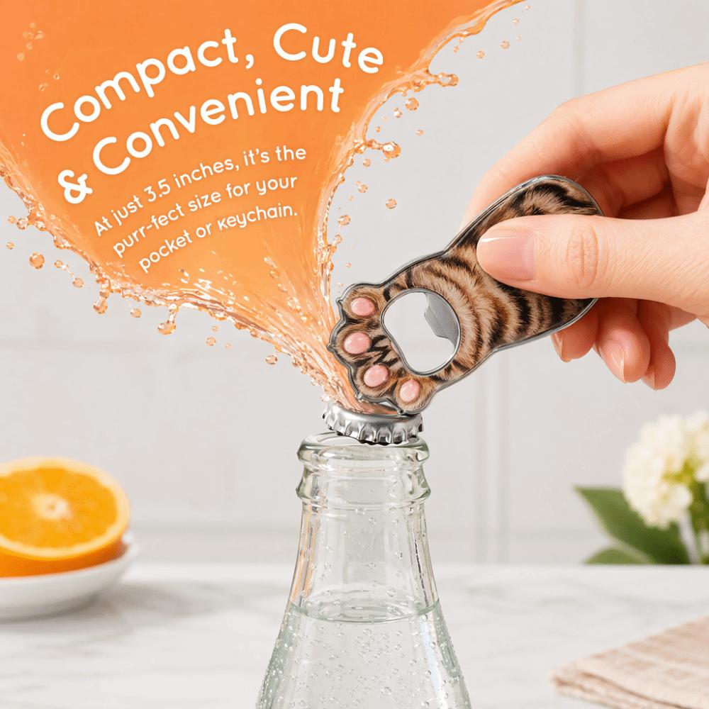 Creative Cat Paw Bottle Opener Zinc Zinc Zinc Alloy Magnetic Cap Remover Kitty Fridge Magnet Kitchen